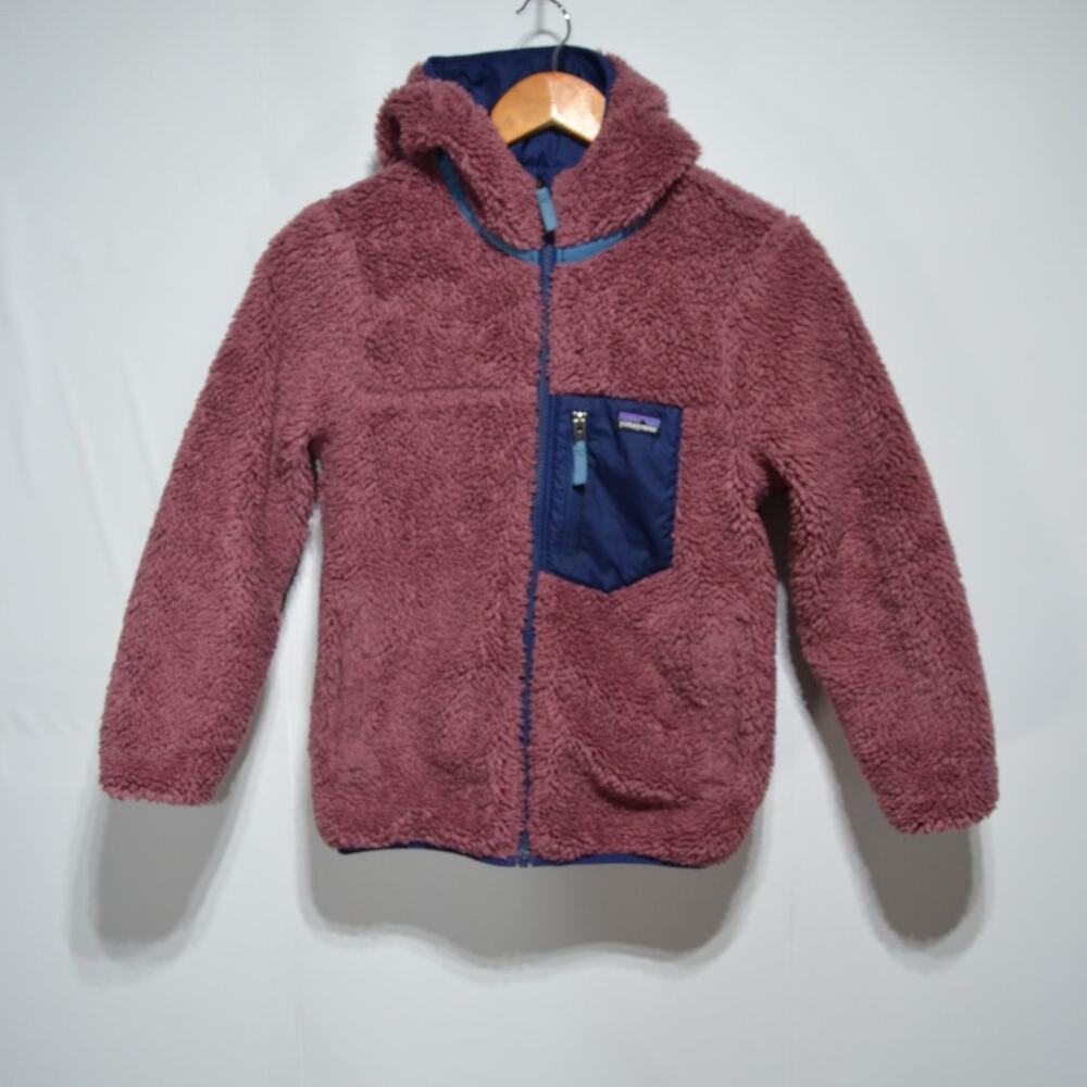 Patagonia Girl's Reversable Ready Freddy Hoody Jacket Kids Med 10 Full Zip - Picture 2 of 10